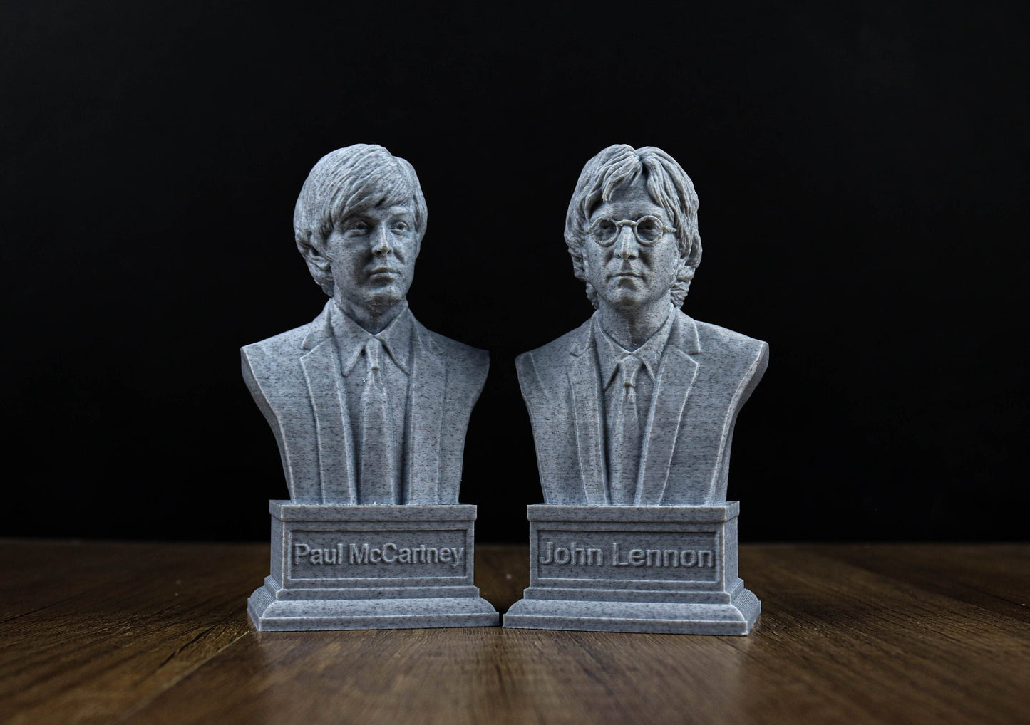 John Lennon and Paul McCartney Busts 2, The Beatles Statue, Sculpture Decoration